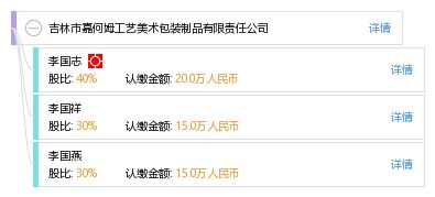企业信息整合分析 吉林市嘉何姆工艺美术包装制品有限责任公司